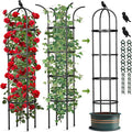 Garden Obelisk Trellis for Climbing Plants Outdoor, 6.2 FT Tomato Cage by CLFUN