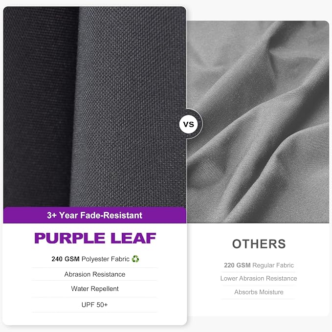 PURPLE LEAF 11' X 8' Left-right Tilting Patio Umbrella Outdoor Cantilever - Image 5