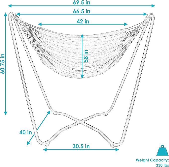 Sunnydaze Hanging Hammock Chair - Image 3