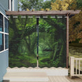 Green Waterproof Outdoor Curtains with Grommets, Set of 2 Panels