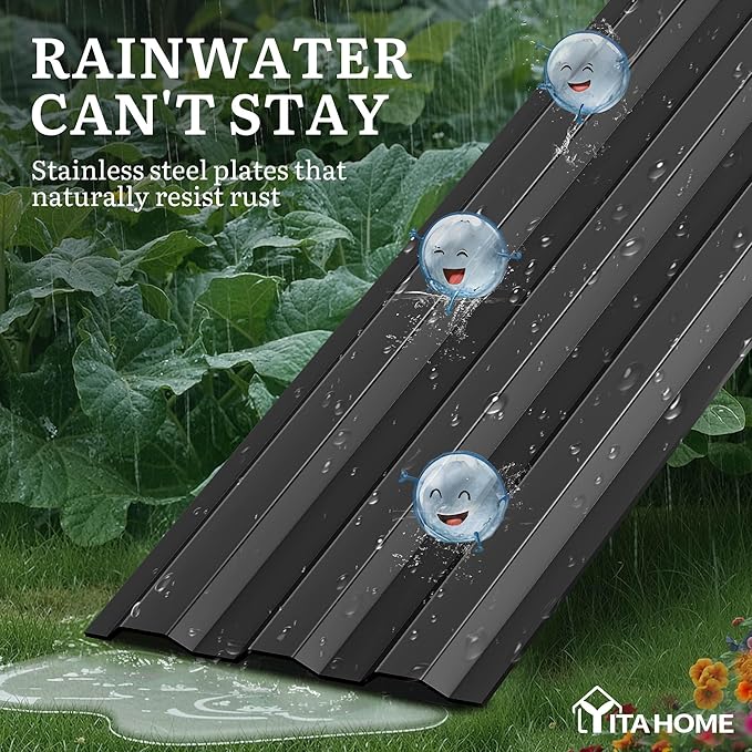 YITAHOME 6pcs 12x4x1 ft Galvanized Raised Garden Bed Kit, Large Metal Planter - Image 5