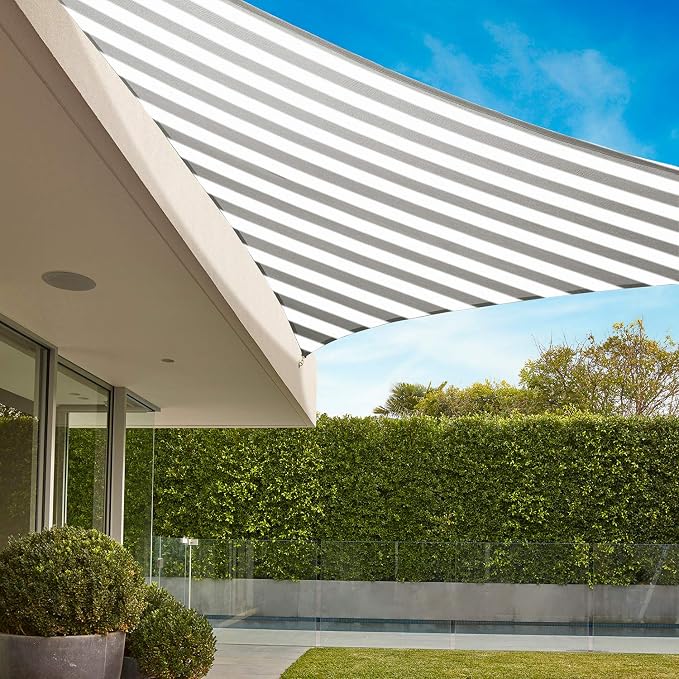 E&K Sunrise 25' x 25' x 25' Sun Shade Sail Triangle Canopy Shade Cover UV Block - Image 8