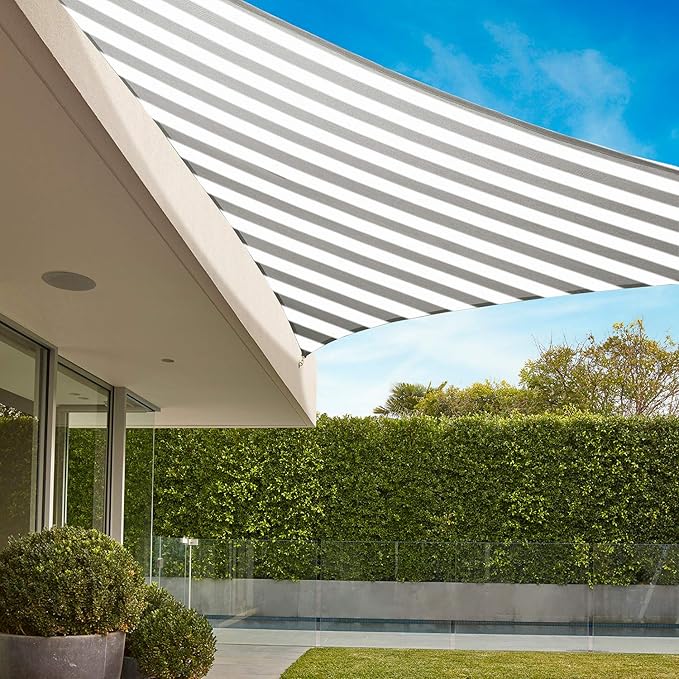 E&K Sunrise 27' x 27' x 27' Sun Shade Sail Triangle Canopy Shade Cover UV Block - Image 8