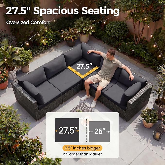 NICESOUL 18 Piece Outdoor Patio Furniture Set - Image 5
