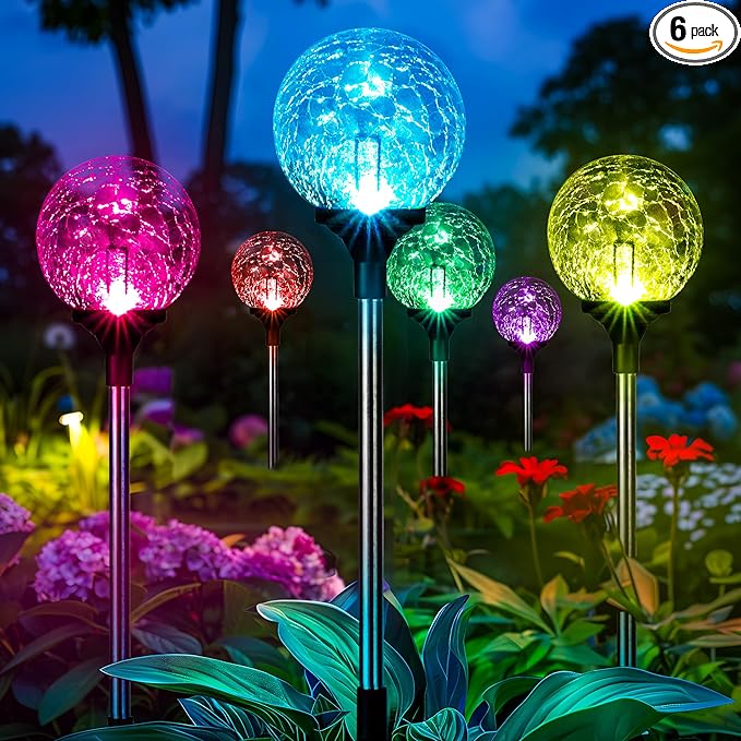 GIGALUMI Solar Garden Lights 6 Pack, Outdoor Solar Lights by GIGALUMI