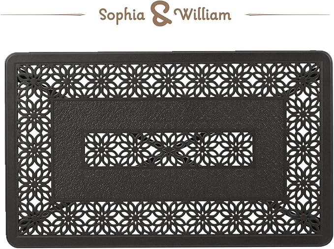 Sophia & William Patio Coffee Table Rectangle, Modern Outdoor Cast Aluminum - Image 5