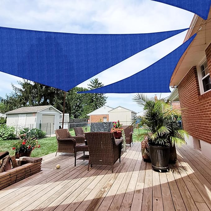 Patio Paradise 3' x 3' x 3' Sun Shade Sail Triangle Canopy Shade Cloth Fabric by Patio