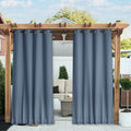 NICETOWN 2 Panels Gazebo Curtains Outdoor Waterproof & Windproof, Top & Bottom by NICETOWN