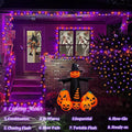 String Lights 165 ft 500 LED Orange and Purple Halloween Decor