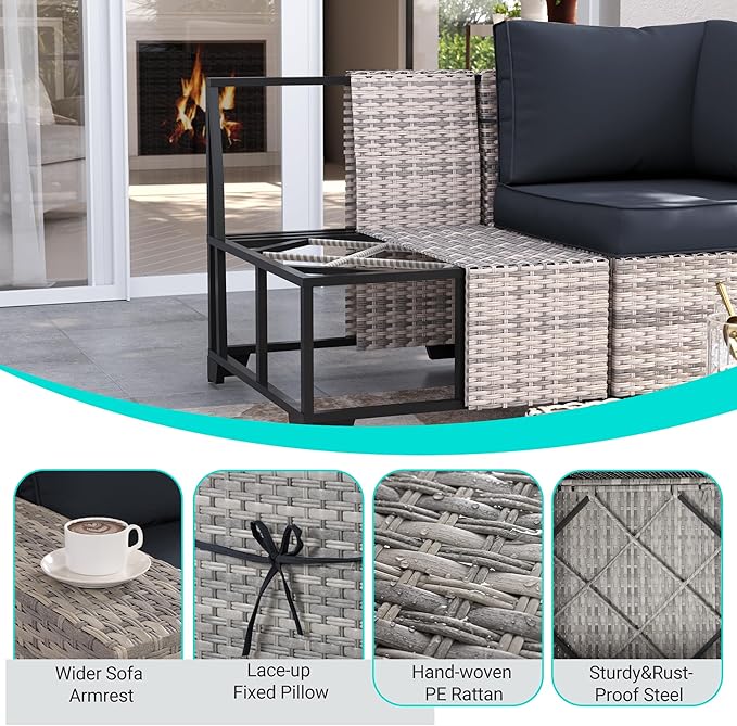 9-Piece Outdoor Patio Furniture Set - Image 2