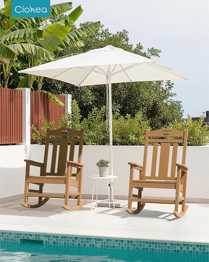 Ciokea Oversized Outdoor Rocking Chairs Set of 4, 380lbs Heavy-Duty Large Patio - Image 5