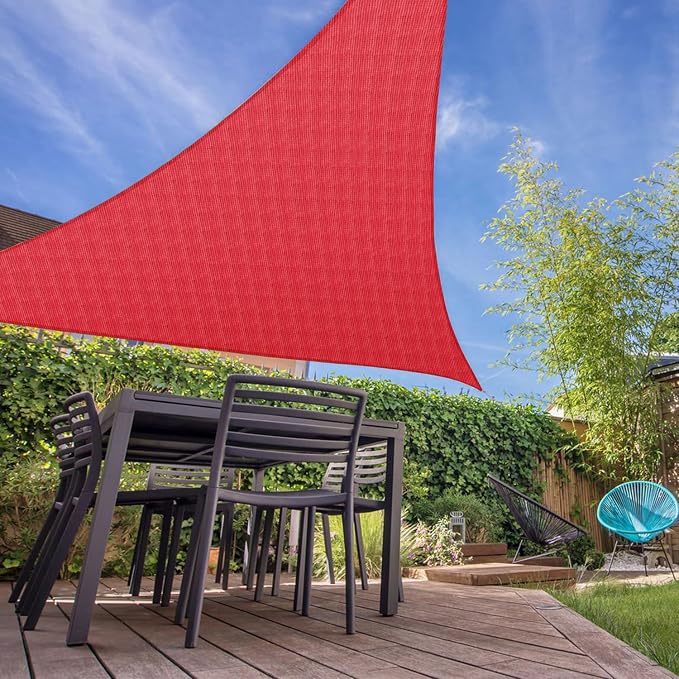 E&K Sunrise 22' x 22' x 22' Sun Shade Sail Triangle Canopy Shade Cover UV Block - Image 7