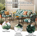 Cushion Covers for Patio Furniture, Monstera Print, 14-Piece Set