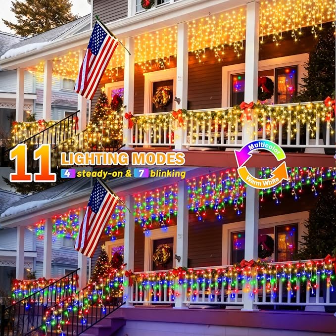 String Lights, 400 LED, 33 ft Outdoor Color Changing Christmas Lights