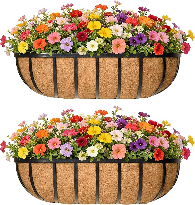 30 Inch Railing Planter Window Box Deck Balcony Rail Planter by EIMQUVW