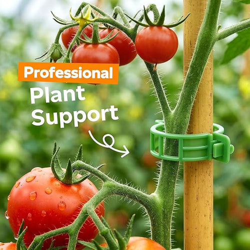 100pcs Tomato Clips for Climbing plants, Plastic Trellis Plant Support Clips - Image 2