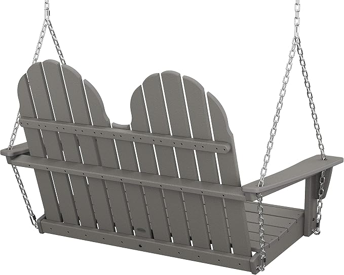 POLYWOOD Vineyard 4-Foot Porch Swing, Heavy Duty HDPE Outdoor Hanging Swing - Image 2