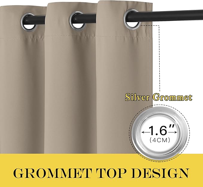 NICETOWN Blackout Curtains 54 Inches Long, Thermal Insulated Room Darkening - Image 5