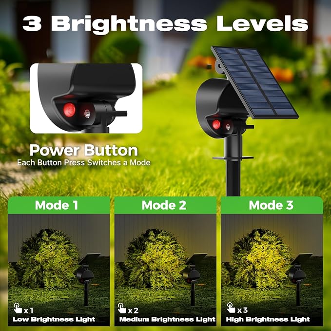 nipify 2 Pack Solar Spot Lights Outdoor Waterproof - Image 3
