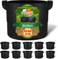Gardzen 10-Pack 20 Gallon Grow Bags, Aeration Fabric Pots by Gardzen