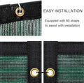 Green Privacy Screen Fence Mesh, HDPE, 4 ft x 50 ft Roll
