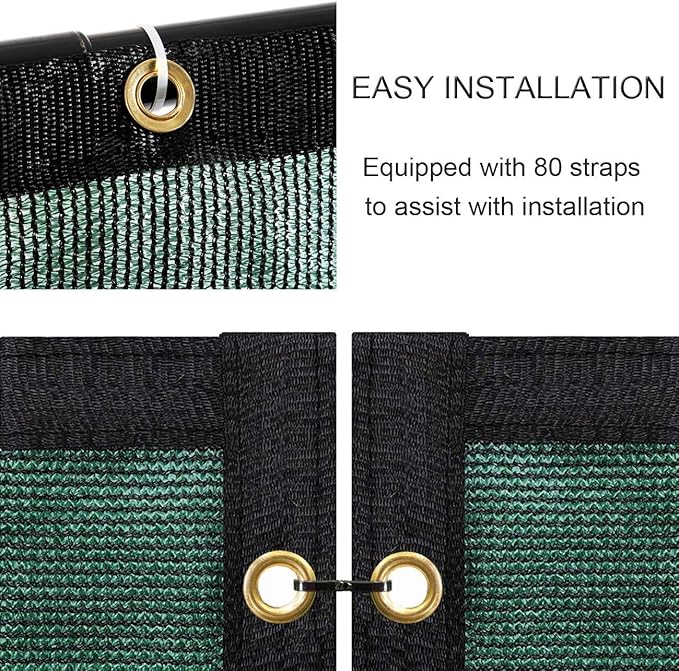 Garden Privacy Screen Fence Mesh, 5 ft x 50 ft, Green HDPE