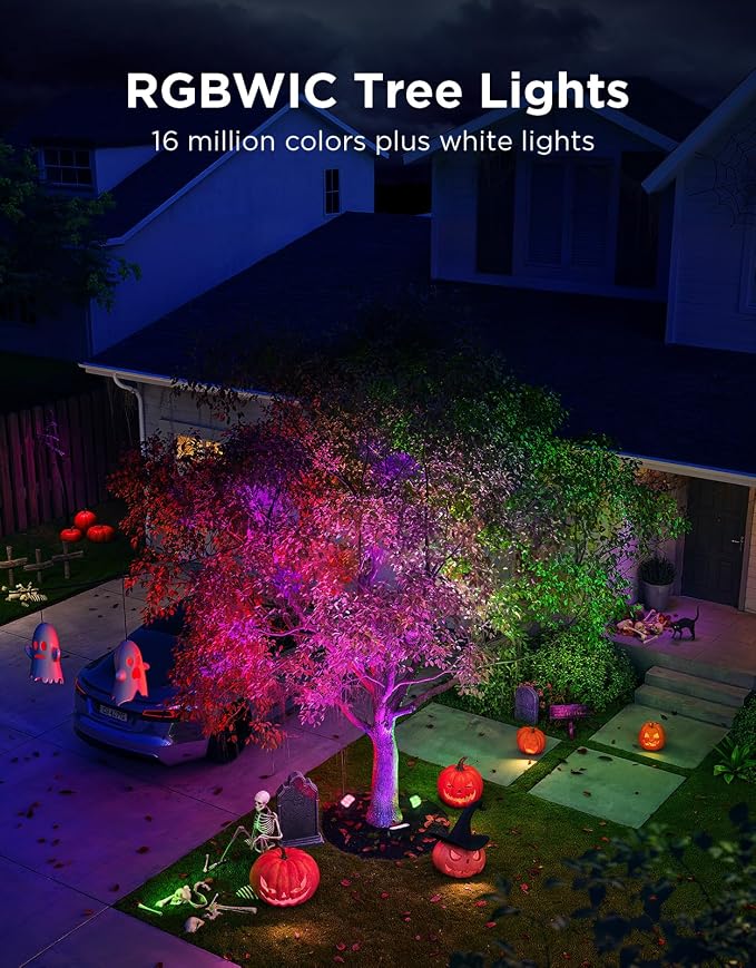 Govee Outdoor Tree Lights 3-Pack, RGBWIC LED Landscape Lighting, Outdoor Lights - Image 3