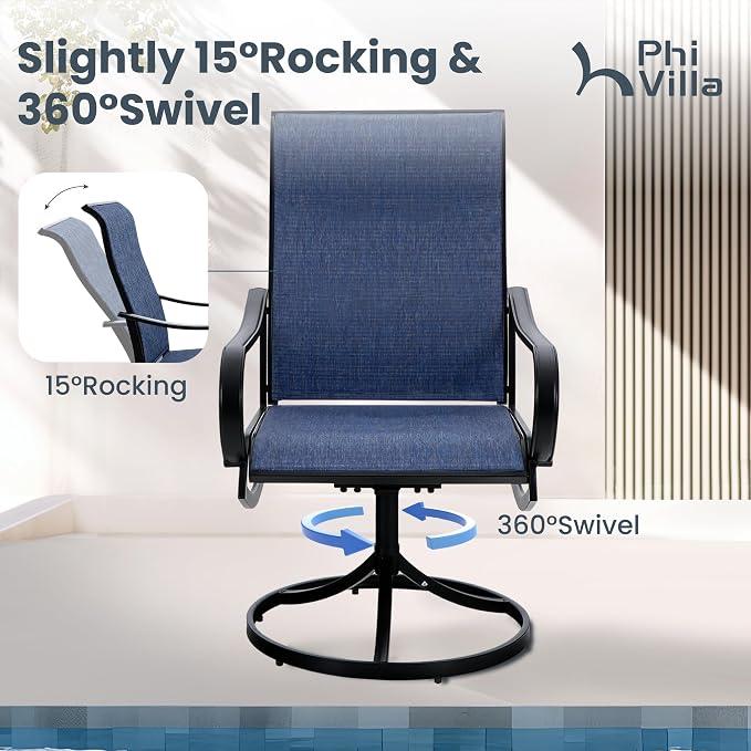 PHI VILLA 5 PCS Outdoor Patio Dining Set - Image 2