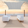 ColourTree 14' x 16' Grey Rectangle CTAPS16 Sun Shade Sail Canopy Mesh Fabric by ColourTree