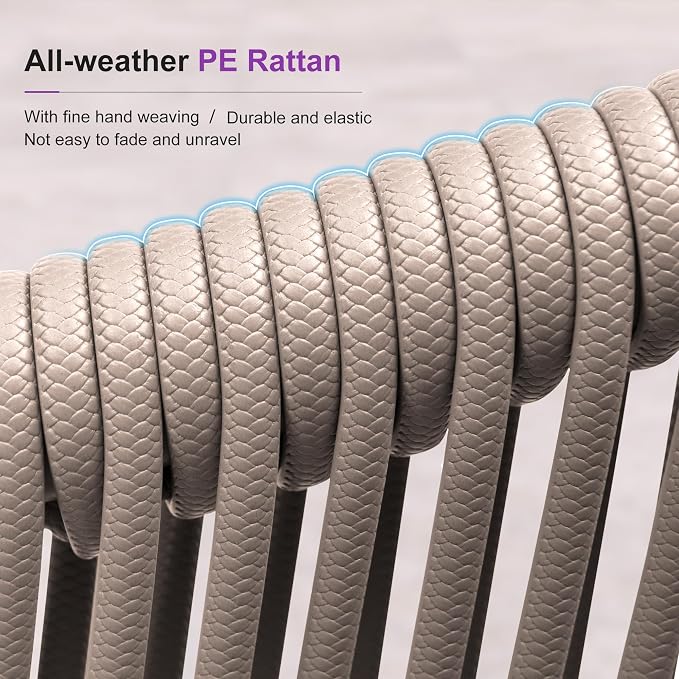 PURPLE LEAF 11 Pieces Outdoor Dining Set Patio Table and Chairs Set Aluminum - Image 6