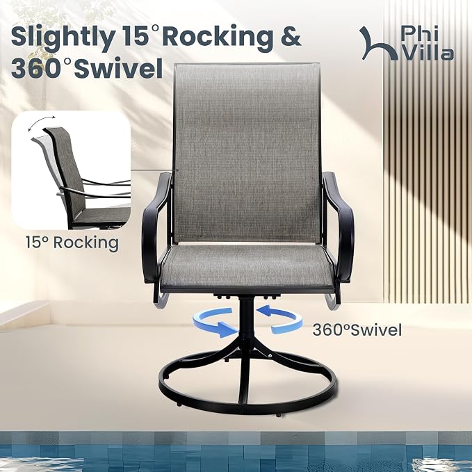 PHI VILLA 9 Pcs Patio Dining Set - Image 2