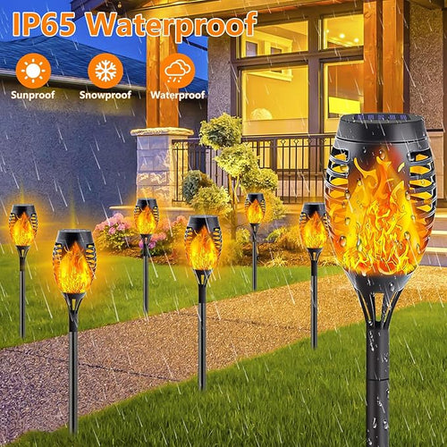 10Pack Solar Lights Outdoor, Mini Solar Torch Lights - Image 2
