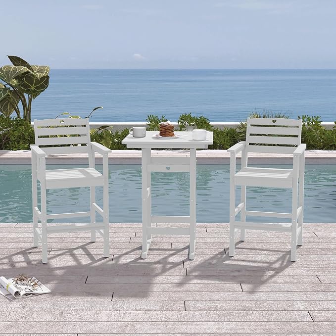Patio Bar Table, Adirondack Table1 Pieces Set, Bar Height Outdoor bar Table Set - Image 2