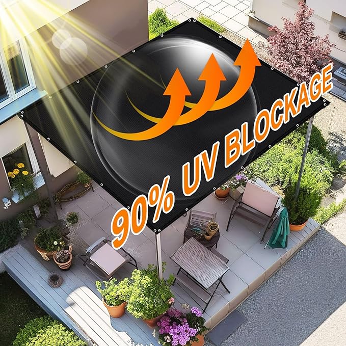 Artpuch 90% Sun Shade Cloth, 6 x 20 FT Pergola Shade Cover Canopy - Image 3
