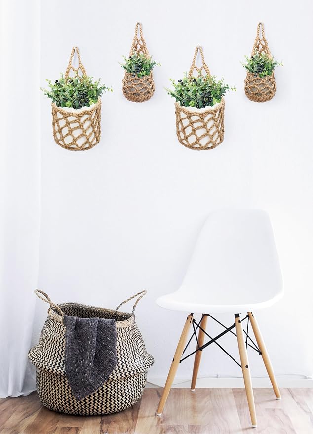 2 Packs Hanging Planters for Indoor Plants up to 6 in., Wall Plant Holder | - Image 5