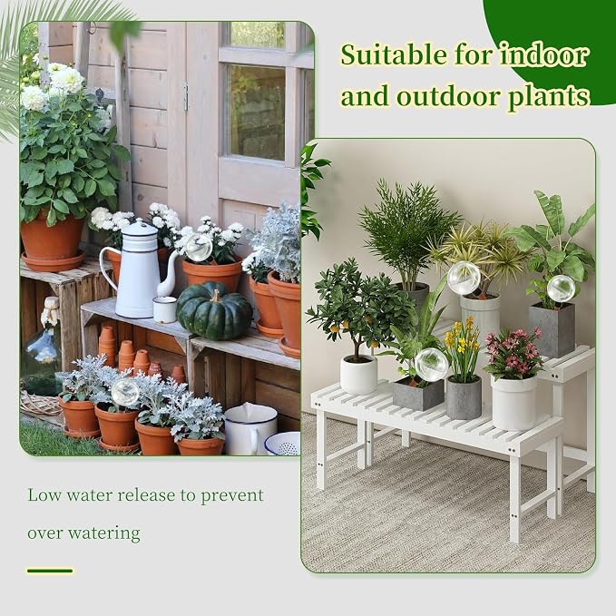 9 Pack Self Watering Globes for Indoor Plant Plastic Water Bulbs 17.5 oz - Image 5
