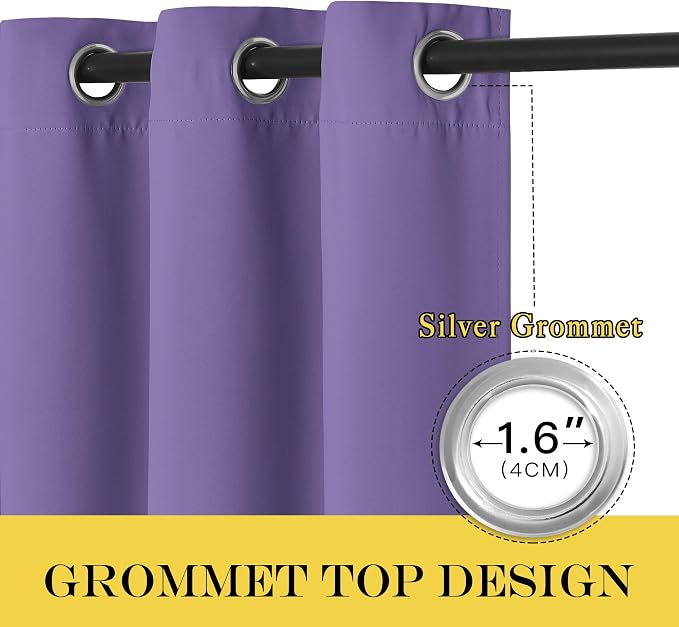 NICETOWN Sliding Door Window Treatment Blackout Patio Door Curtain Panels - Image 5