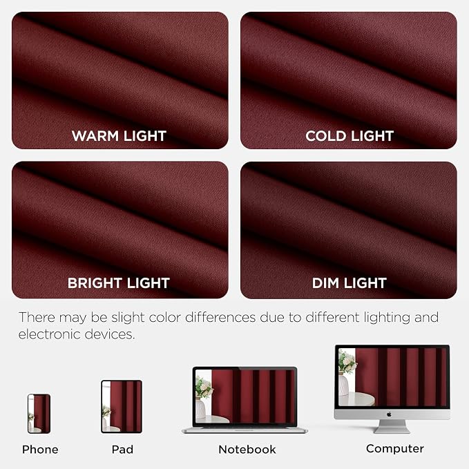 Joydeco Blackout Patio Sliding Door Curtains 96 Inches Long, Grommet Privacy - Image 9