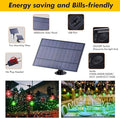 String Lights, 144 ft Solar LED Patio Lights, 8 Colors with Remote
