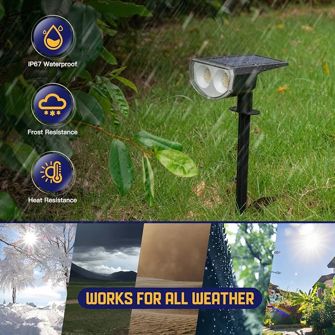 Kyosho Solar Outdoor Lights Waterproof IP67, 38 LEDs Solar Spot Lights Outdoor - Image 4