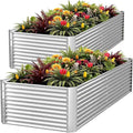FRIZIONE 2pcs Tall 6x3ft Galvanized Raised Garden Bed Outdoor, Above Ground by FRIZIONE