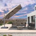 PURPLE LEAF Patio Umbrella 10' X 10' Rectangle Cantilever Umbrella Large by Unknown