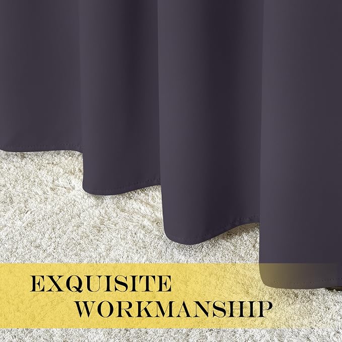 NICETOWN Patio Door Curtain Sound Blocking, Bedroom Privacy Room Divider Curtain - Image 6