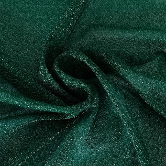 Outdoor Curtains: Emerald Chiffon Arch Draping, 29 in x 6 Yd Precut