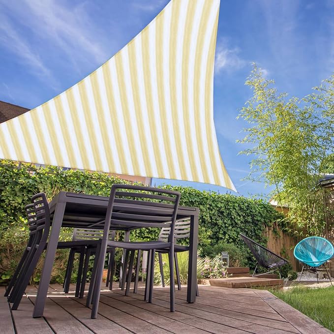 E&K Sunrise 26' x 26' x 26' Sun Shade Sail Triangle Canopy Shade Cover UV Block - Image 7