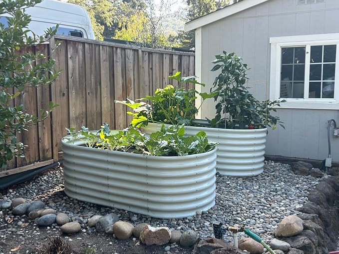 A ANLEOLIFE 6X3X2 ft Galvanized Raised Garden Beds Outdoor, Oval Large Metal - Image 2