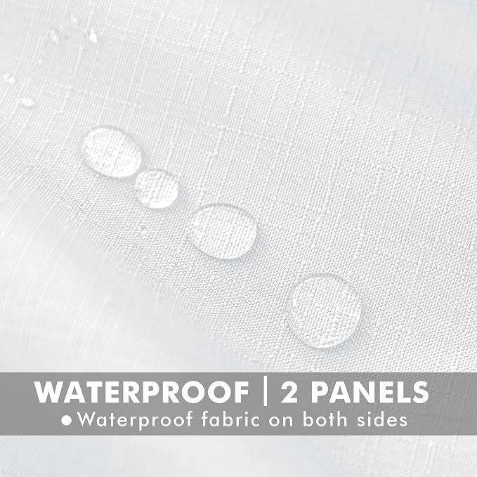 HolidayIdeas 4 Panels Linen Outdoor Curtains - Image 2