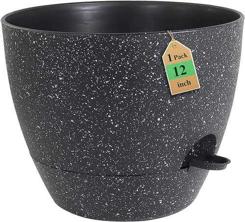 12 inch Large Self Watering Pots, Plant Pots by WSMKSZ