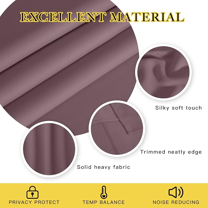 NICETOWN Blackout Patio Curtains 100 x 144 Inches Long - Image 2
