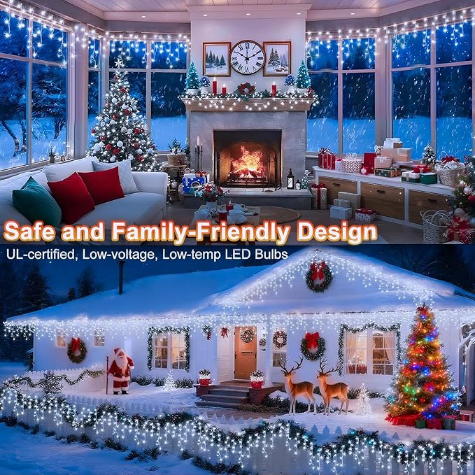 String Lights 400 LED 33 ft Cool White, Outdoor Use